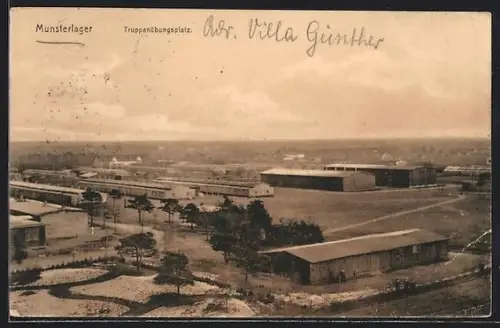 AK Munsterlager, Truppenübungsplatz aus der Vogelschau