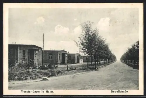AK Munster-Lager in Hann., Dewallstrasse, Barackenansicht
