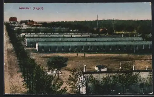 AK Munster /Lager, Lagergelände mit Baracken