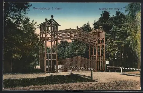 AK Munsterlager i. Hann., Eingang zum Hanloh