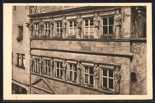 AK Rothenburg o. T., Fenstererker vom Baumeisterhaus