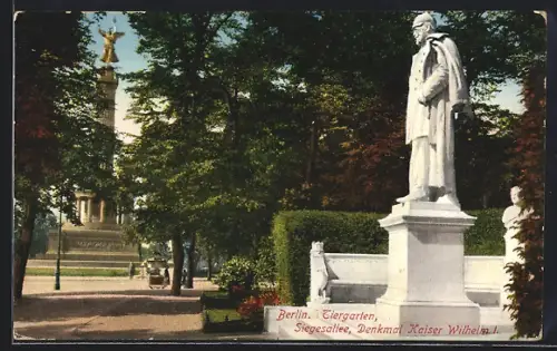 AK Berlin /Tiergarten, Siegesallee, Denkmal Kaiser Wilhelm I