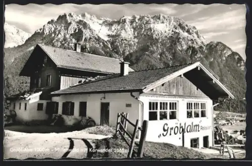 AK Mittenwald, Gröblalm Restaurant, Karwendelgebirge