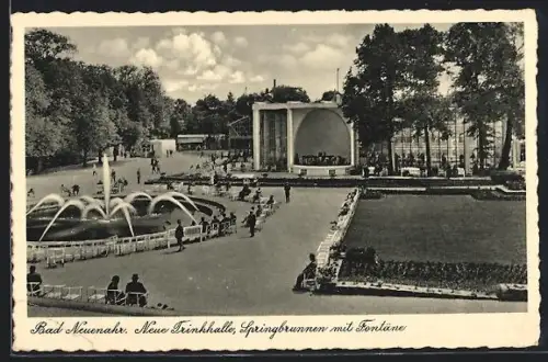 AK Bad Neuenahr, Neue Trinkhalle, Springbrunnen mit Fontäne