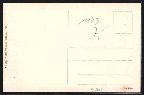 AK Ehrenbreitstein, Festung über dem Rhein, Rheinufer mit Anlegesteg