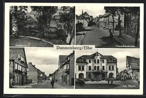 AK Dannenberg /Elbe, Amtsberg, Marschtorstrasse, Am Markt