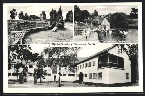 AK Müden /Oertze, Idyll an der Oertze, Jugendherberge
