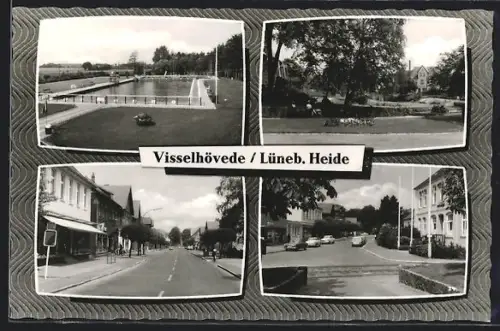 AK Visselhövede /Lüneb. Heide, Freibad, Parkanlage, Hauptstrasse