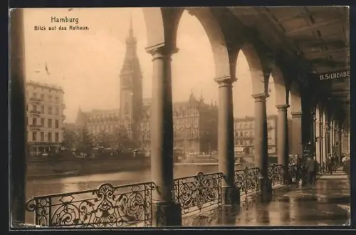 AK Hamburg, Blick auf das Rathaus