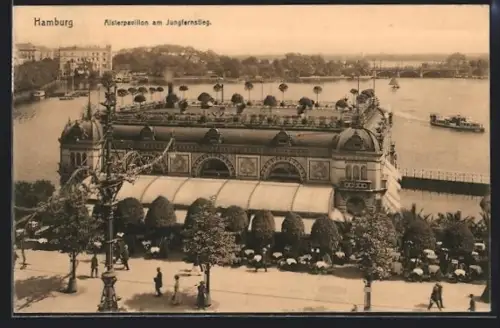AK Hamburg-Neustadt, Alsterpavillon am Jungfernstieg