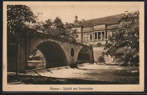AK Weimar, Schloss mit Sternbrücke