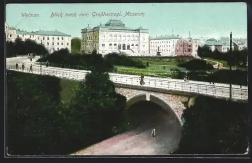 AK Weimar, Blick nach dem Grossherzogl. Museum