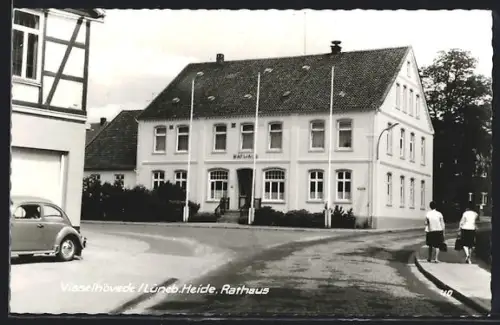 AK Visselhövede /Lüneb. Heide, Rathaus mit Strassenpartie