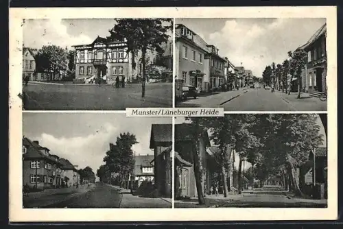AK Munster /Lüneb. Heide, Hotel Deutsches Haus, Strassenpartien