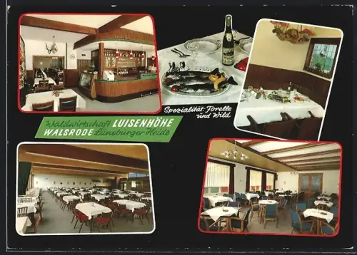 AK Walsrode /Lüneburger Heide, Restaurant Luisenhöhe, Innenansichten