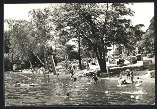 AK Klausdorf / Mellensee, Strandbad mit Badegästen