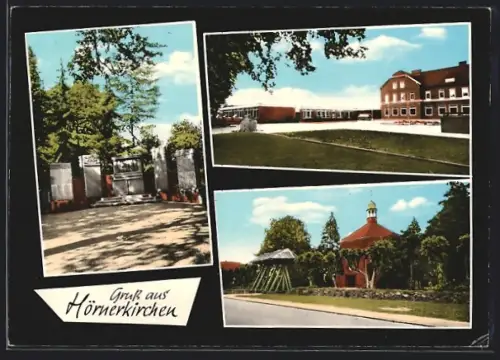 AK Hörnerkirchen üb. Elmshorn, Kapelle, Denkmal, Ortspartie