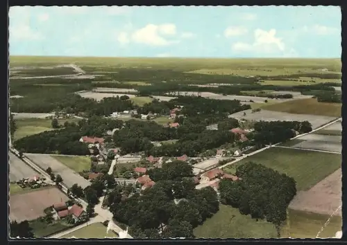 AK Westenholz, Panorama mit Strassenpartie