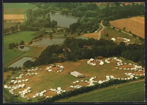 AK Walsrode-Vethem, Falke-Freizeitwerk Brake e. V., Zeltplatz, Fliegeraufnahme