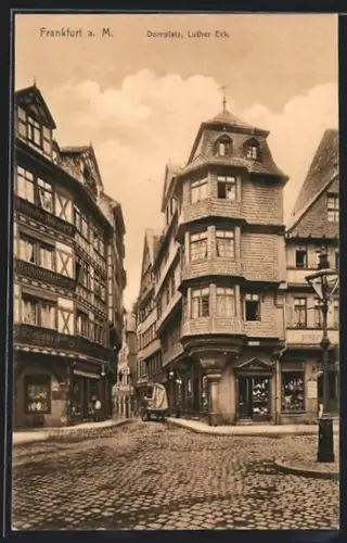 AK Alt-Frankfurt, Domplatz, Luther Eck