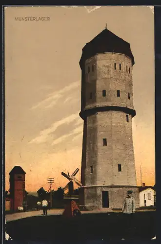 AK Munsterlager, Wasserturm, Windmühle