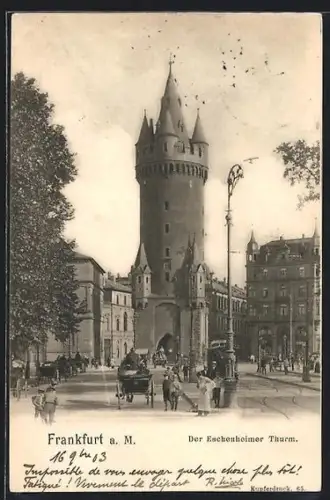 AK Frankfurt a. M., Der Eschenheimer Thurm
