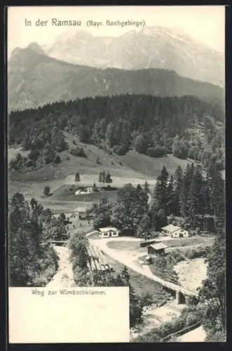 AK Ramsau /Bayr. Hochgebirge, Weg zur Wimbachklamm