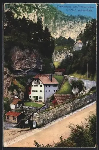 AK Bad Reichenhall, Brunnenhaus am Nesselgraben