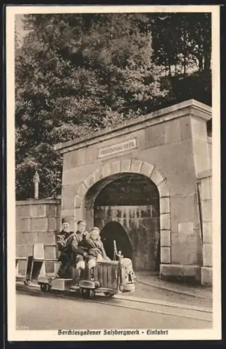 AK Berchtesgaden, Berchtesgadener Salzbergwerk, Einfahrt