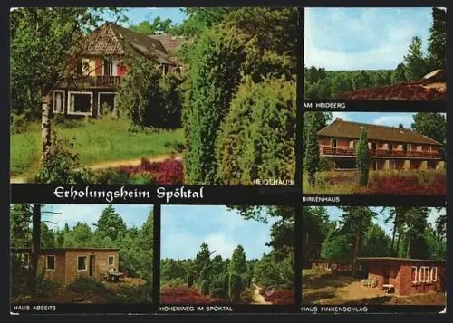 AK Spöktal, Erholungsheim Spöktal, Heidehaus, Birkenhaus, Haus Finkenschlag