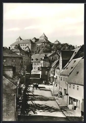 AK Augustusburg /Erzgeb., Schloss Augustusburg, Stadtansicht