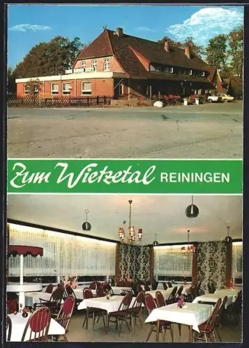 AK Reiningen, Gasthaus und Pension Zum Wietzetal, Innenansicht Restaurant, Inh. M. Renken-Brammer