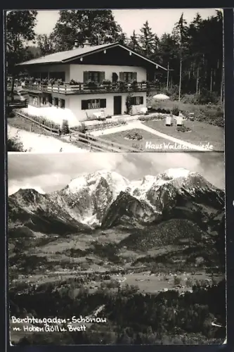 AK Berchtesgaden-Schönau, Haus Waldschmiede, Hoher Göll, Brett