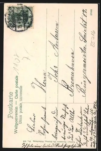 AK Bremen, Marktplatz, mit Rathaus, Dom, Börse