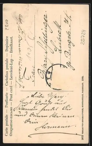 AK Bremen, Rathaus, Portal mit Ritter