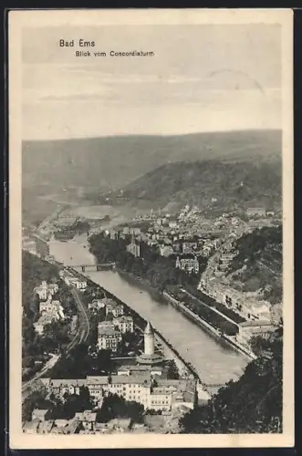 AK Bad Ems, Blick vom Concordiaturm