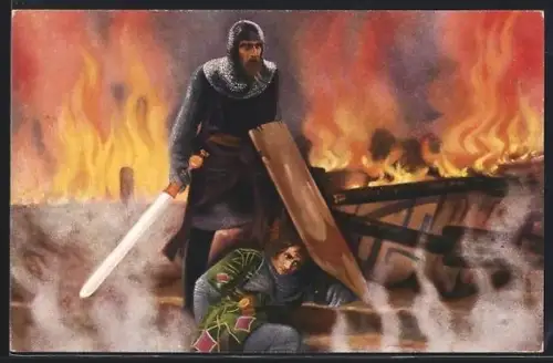 AK Nibelungen II, Hagen und Volker, Filmszene