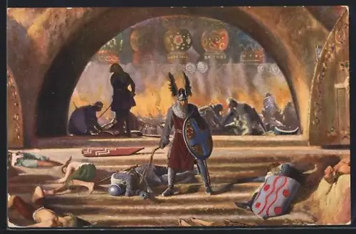 AK Die Nibelungen, II. Teil, Der grimmige Hagen