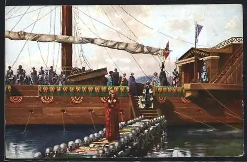 Künstler-AK Nibelungen, Brünhildes Einzug