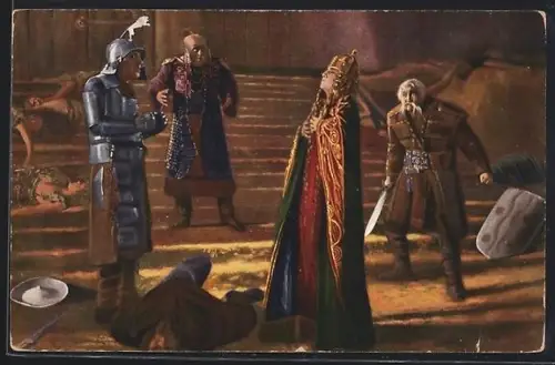 AK Nibelungen I, nach dem gleichnamigen Ufa-Film, Kriemhilds Ende