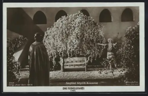 AK Siegfried begrüsst Kriemhild, Die Nibelungen, I. Teil