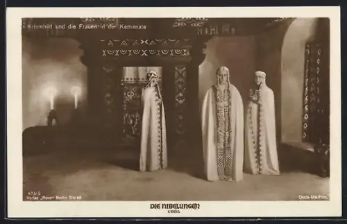 AK Die Nibelungen, Kriemhild und die Frauen der Kemenate
