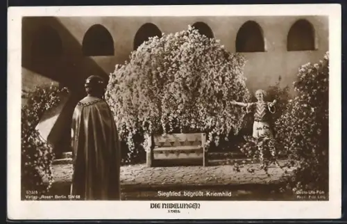 AK Siegfried begrüsst Kriemhild, Die Nibelungen, I. Teil