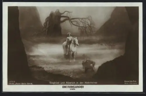 AK Die Nibelungen I. Teil, Siegfried und Alberich in der Nebelwiese