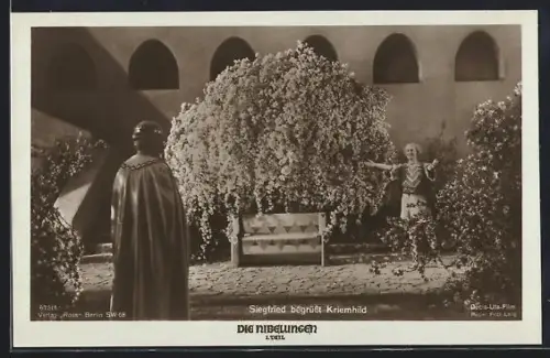 AK Siegfried begrüsst Kriemhild, Die Nibelungen, I. Teil