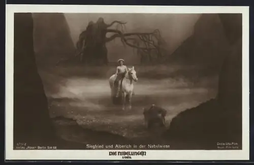 AK Die Nibelungen I. Teil, Siegfried und Alberich in der Nebelwiese