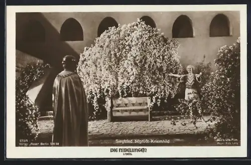 AK Siegfried begrüsst Kriemhild, Die Nibelungen, I. Teil