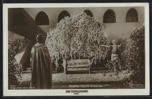 AK Siegfried begrüsst Kriemhild, Die Nibelungen, I. Teil