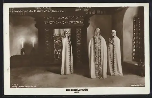 AK Die Nibelungen, Kriemhild und die Frauen der Kemenate