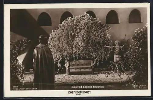 AK Siegfried begrüsst Kriemhild, Die Nibelungen, I. Teil